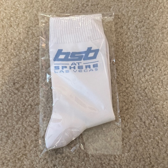 Backstreet Boys White Crew Socks/Into the Millennium Las Vegas Residency - Picture 3 of 6